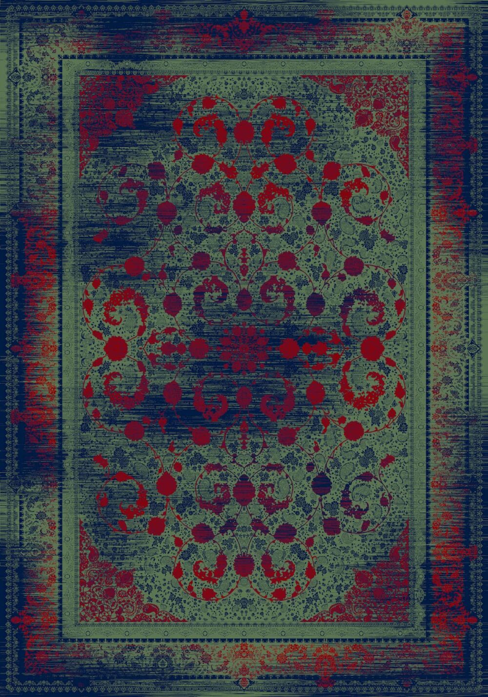 فرش 700 شانه میکروفلامنت برجسته کد 5-75058