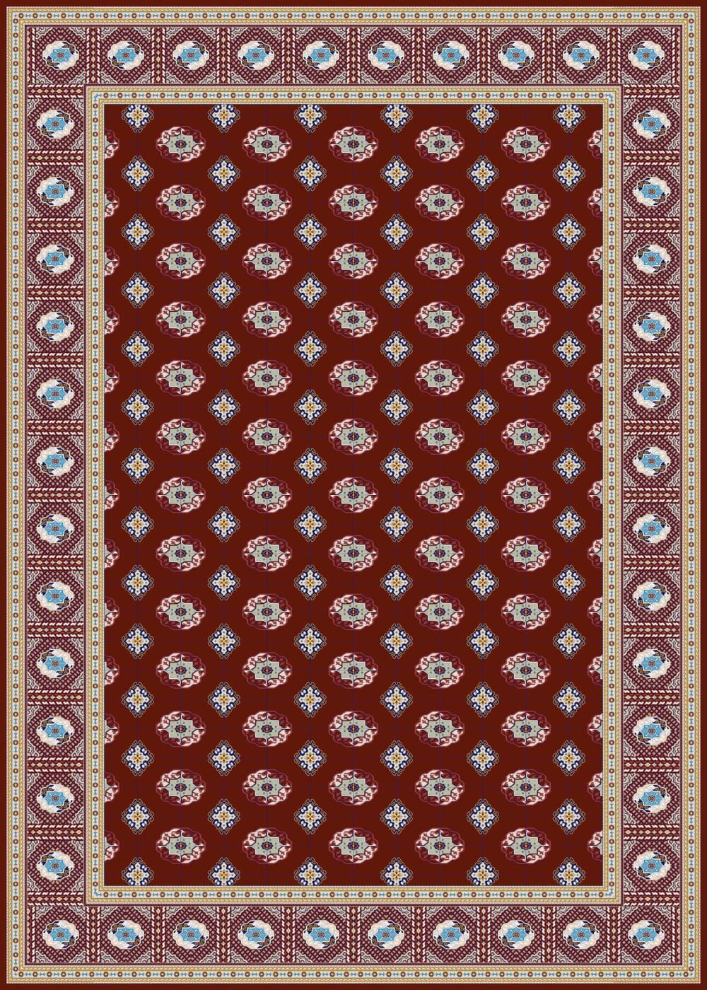 فرش1200شانه لاکی9M-F-1200037-RED