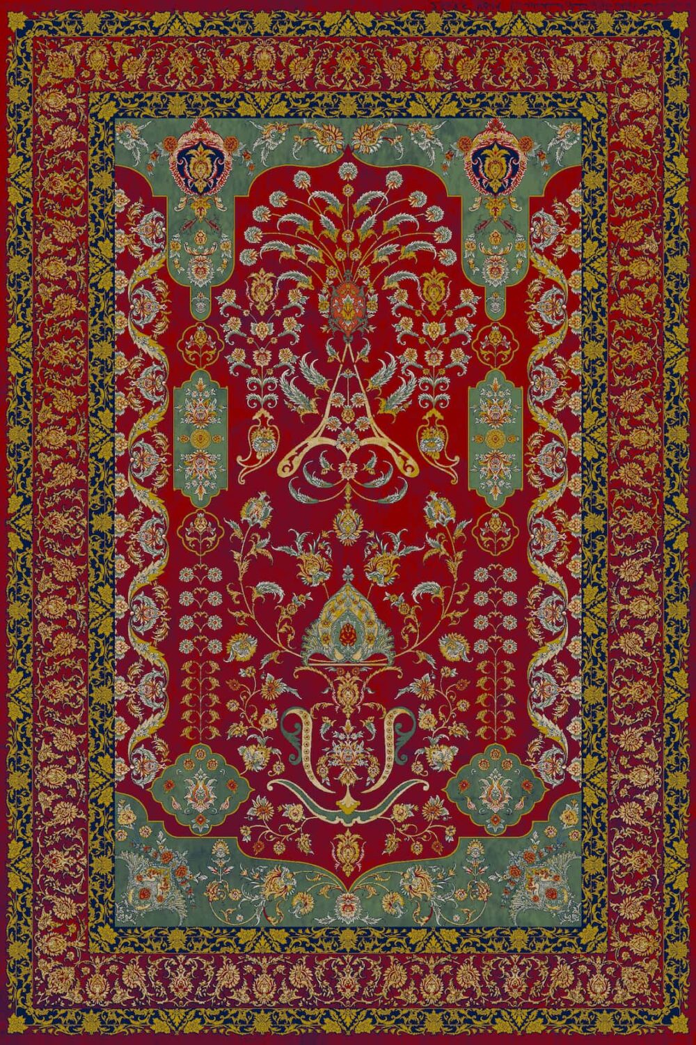 فرش 700 شانه میکروفلامنت برجسته کد 75019