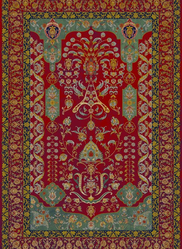 فرش 700 شانه میکروفلامنت برجسته کد 75019