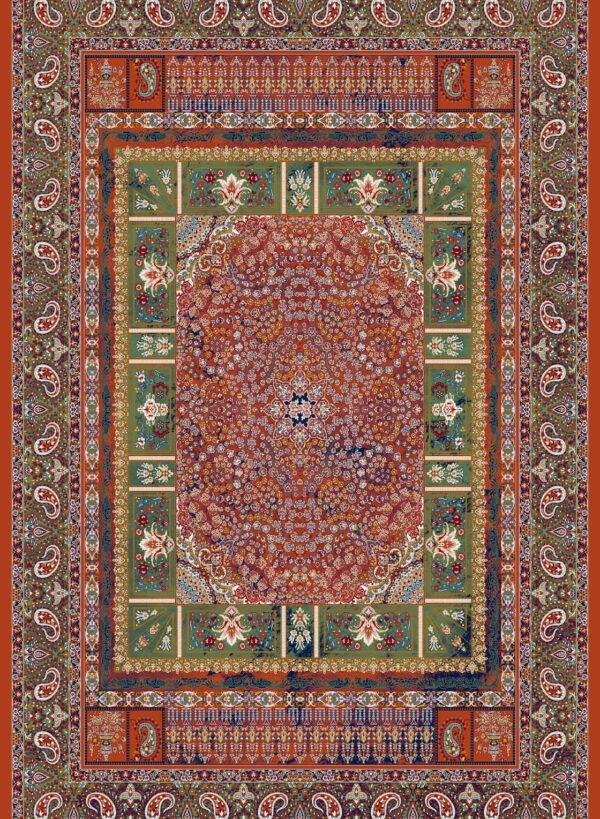 فرش 700 شانه میکروفلامنت برجسته کد 2-7509