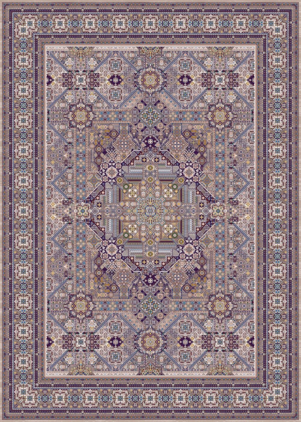 9M_F_1200027_BEIGE فرش1200شانه بژ