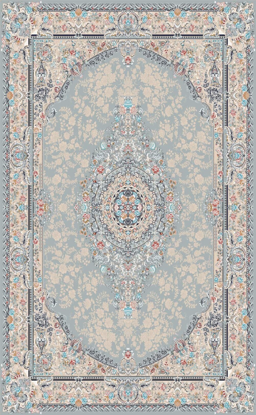 فرش 700 شانه اکریلیک برجسته طرح آینا N