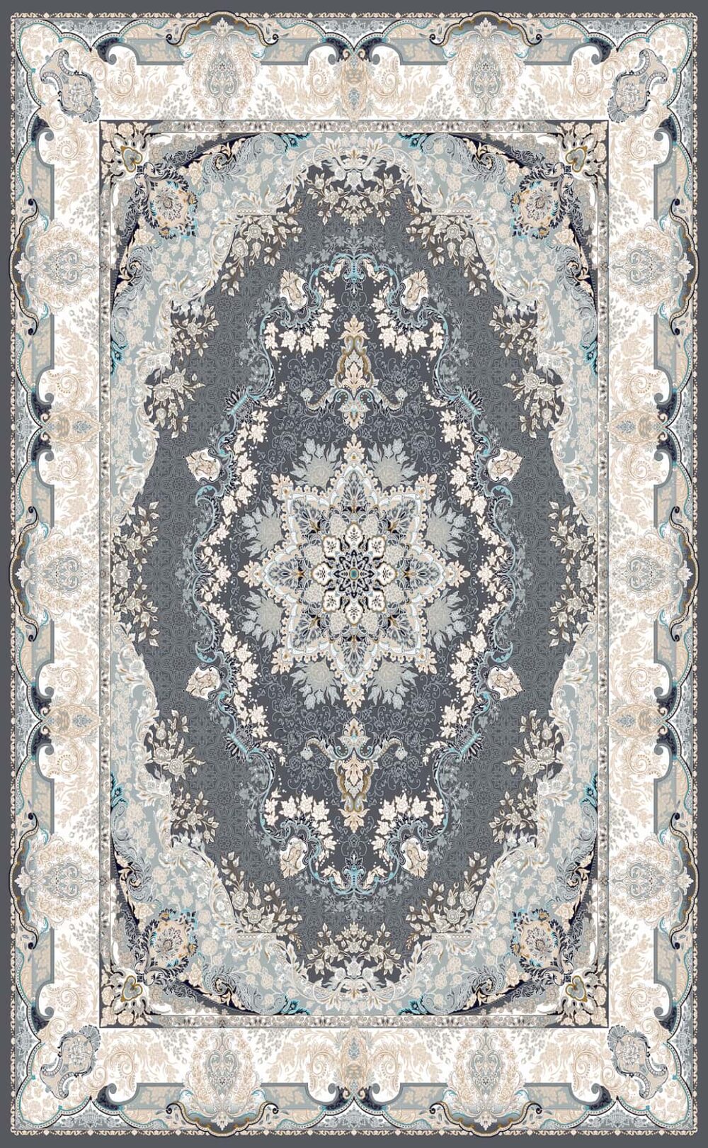 فرش 700 شانه اکریلیک برجسته طرح مرسانا F