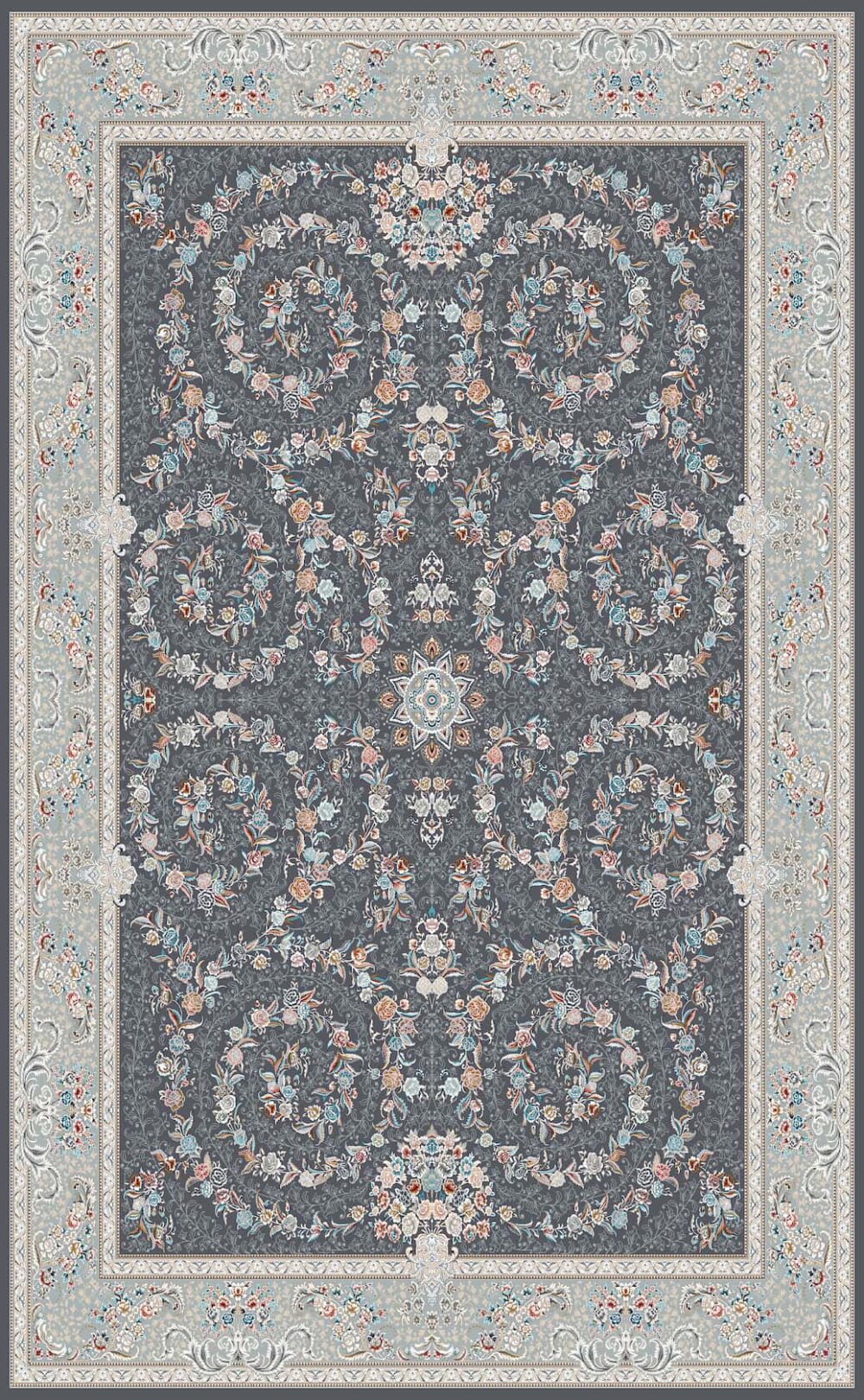 فرش 700 شانه اکریلیک برجسته طرح صدف F