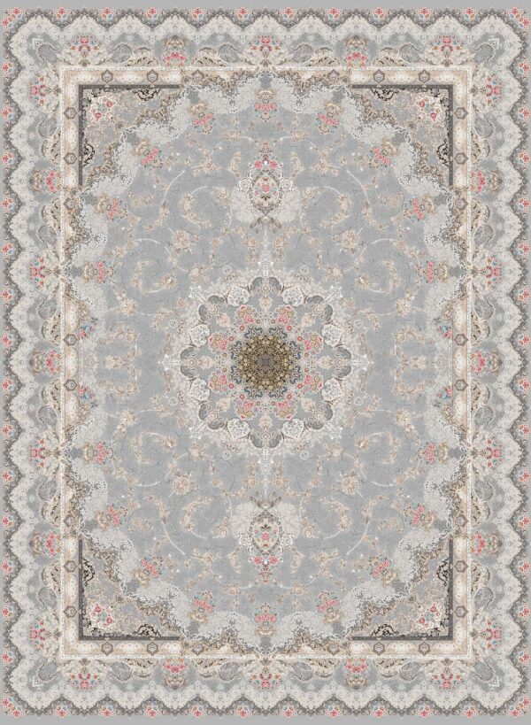 فرش 1200 شانه برجسته کد 120011 خاکستری