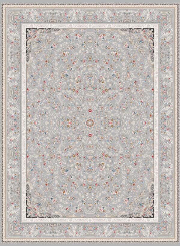 فرش 1200 شانه برجسته کد 120012 خاکستری