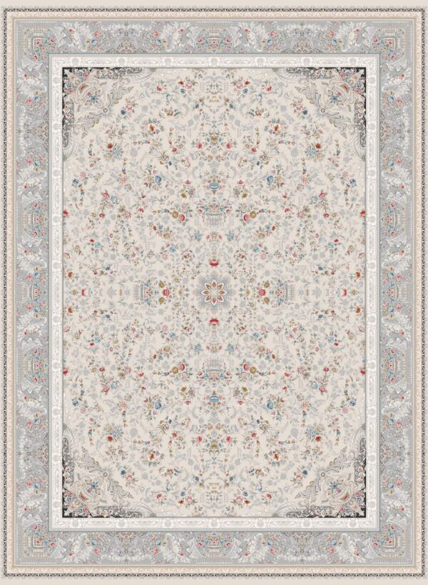 فرش 1200 شانه برجسته کد 120012-L خاکستری