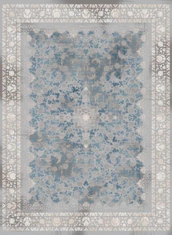 فرش 1200 شانه برجسته کد 120051 خاکستری