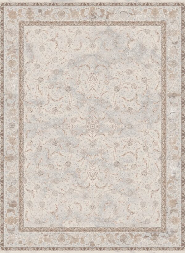 فرش 1200 شانه برجسته کد 12006-L خاکستری