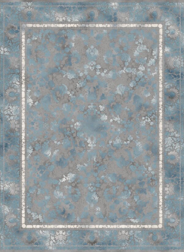 فرش 1200 شانه برجسته کد 12007-M خاکستری آبی