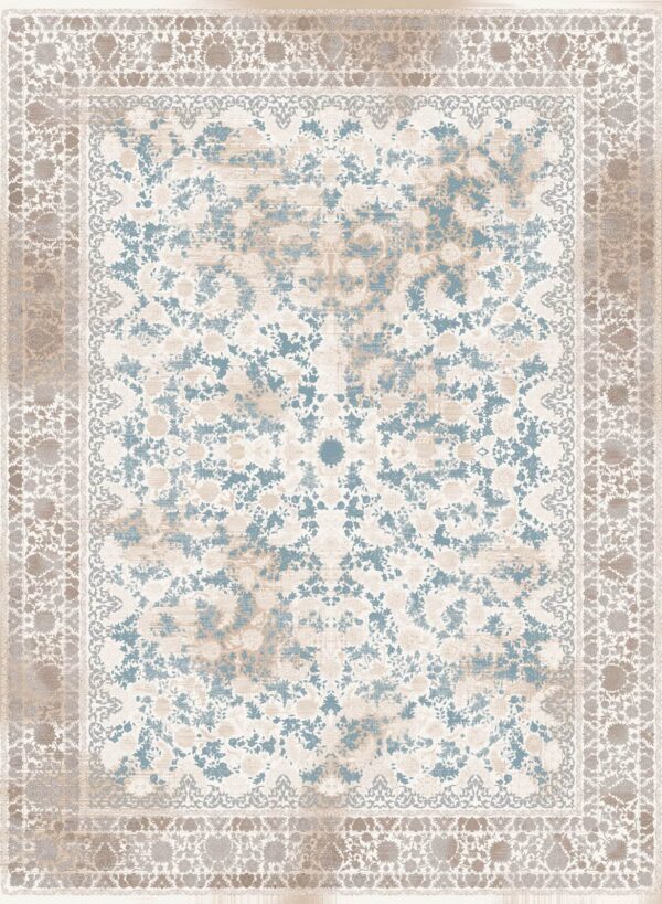 فرش 1200 شانه برجسته کد 120060-K آبی