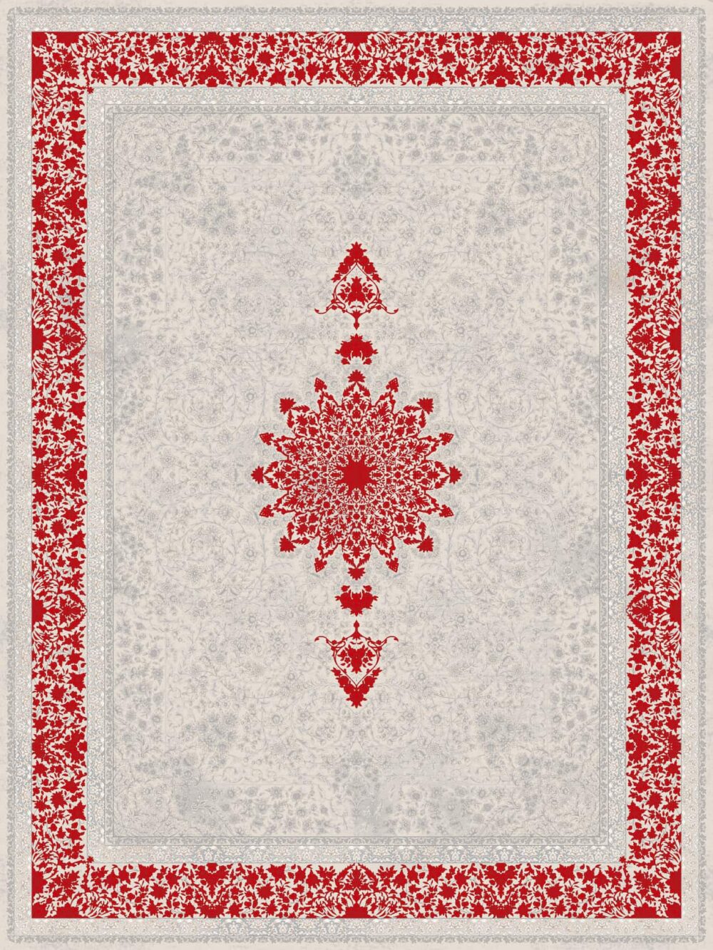 فرش 1200 شانه برجسته کد 120073 قرمز