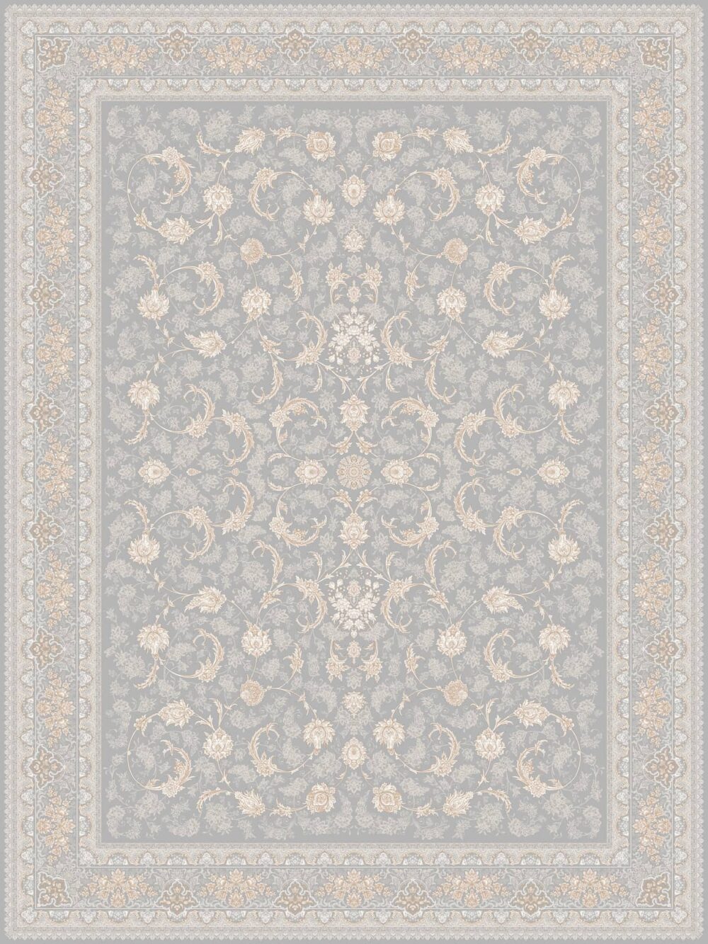 فرش 1200 شانه برجسته کد 120099 خاکستری