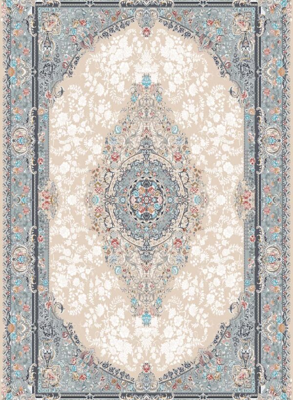 فرش 700 شانه اکریلیک برجسته طرح آینا بژ M