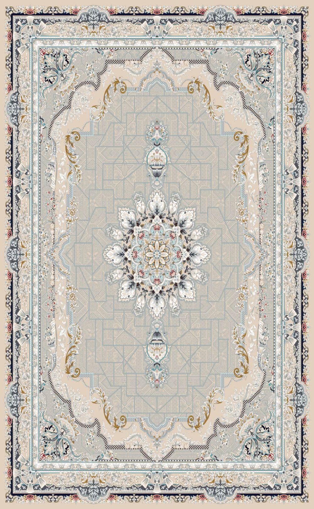 فرش 700 شانه اکریلیک برجسته طرح کیمیا B