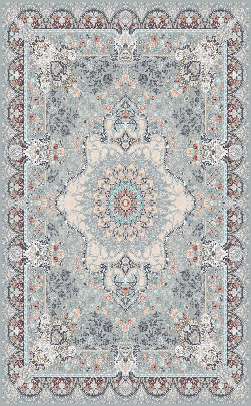 فرش 700 شانه اکریلیک برجسته طرح سیمین N