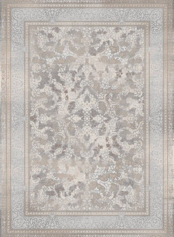 فرش 1200 شانه برجسته کد 120031 خاکستری بژ